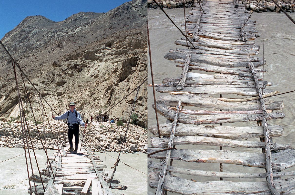 12 Jerome Ryan Crossing Primitive Bridge Over Dumordu River To Jhola Campsite